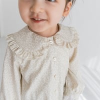 Lady blouse / cream leaf