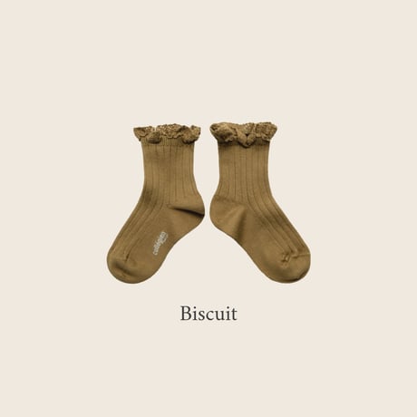 Collegien / Lili - Lace Trim Ribbed Ankle Socks