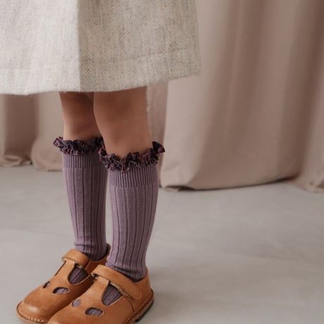 Collegien / Elisabeth - Liberty Ruffle Ribbed Knee-high Socks