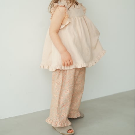 Frill sabrina pants / Gentle bloom- Afterglow