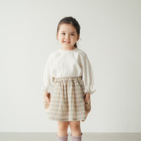 Dragee skirt / Camel check
