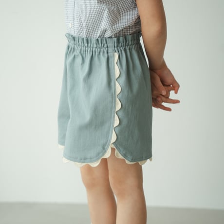 Tuille short pants / Light denim