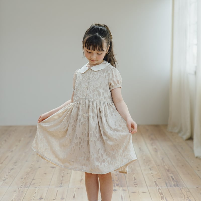 フォーマル ワンピース 襟付き ピンク（june littlecloset） Emily dress / shell | june -little closet-