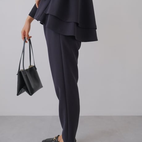 ladies Ceremony double flare blouse / navy