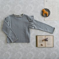 Frill knit tops / mint
