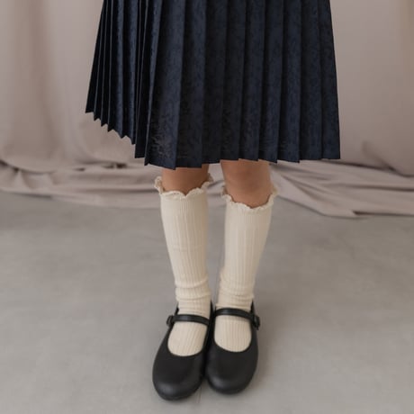 Pleats skirt / navy