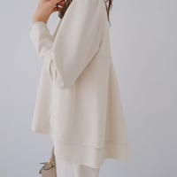 ladies Ceremony double flare blouse / cream