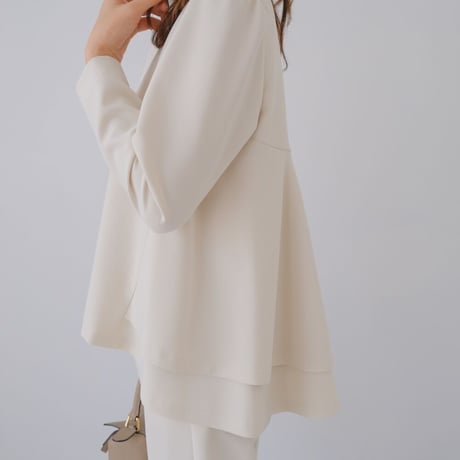 ladies Ceremony double flare blouse / cream