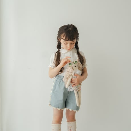 Tuille short pants / Light denim