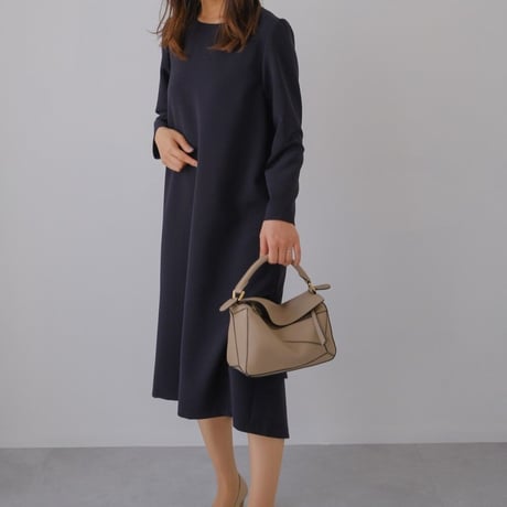 ladies Ceremony double flare dress / navy