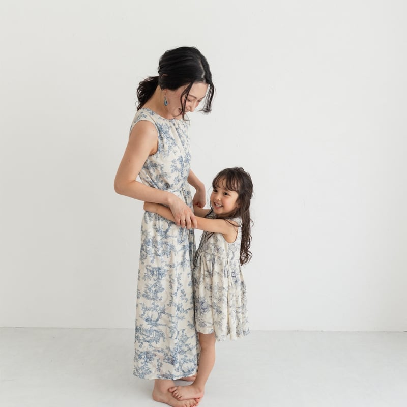 Lala dress / toile de jouy - vanilla | june -li Lala dress / toile de jouy - vanilla | june -li