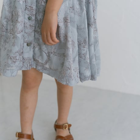 Lala dress / toile de jouy - blue