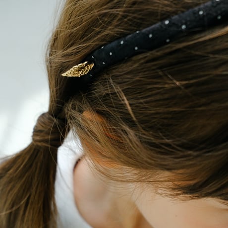 Leaf head band / black