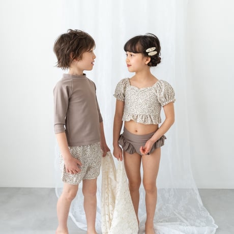 Swim wear - Frill / earth flower