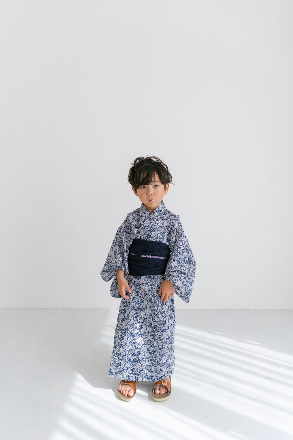 HANA × june little closet 浴衣 キッズ Yukata / midnight navy