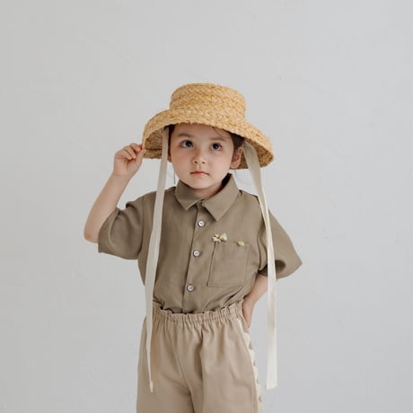 kids Summer shirt / Sand brown