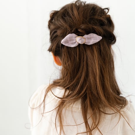 Ribbon barrette / lavender