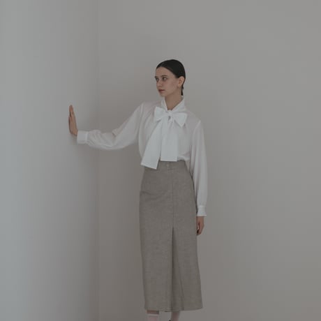 ladies Grace straight skirt / grey tweed