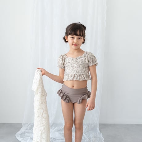 Swim wear - Frill / earth flower