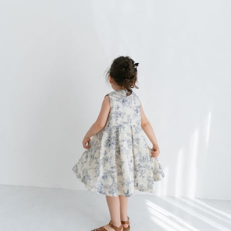 Lala dress / toile de jouy - vanilla
