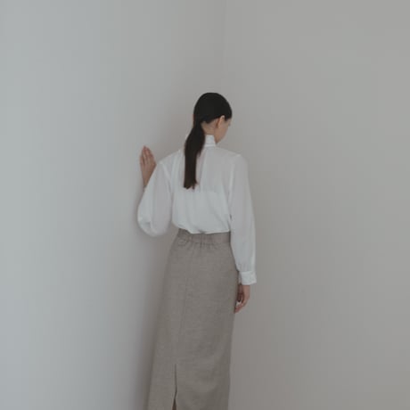 ladies Grace straight skirt / grey tweed