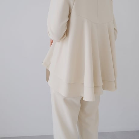 ladies Ceremony double flare blouse / cream