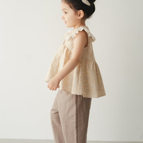 Amandine blouse / Gentle bloom-Sand