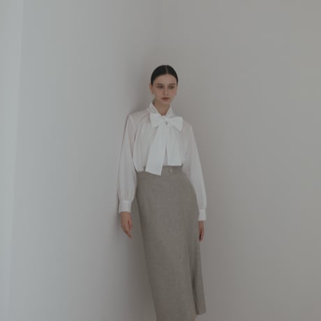 ladies Grace straight skirt / grey tweed
