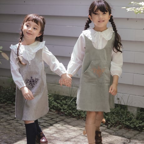 Jumper skirt / mint corduroy