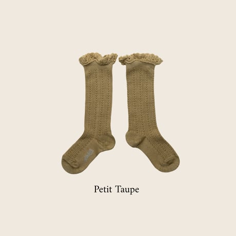 Collegien / Adeline - Pointelle Merino Wool Knee-high Socks with Merino Lace Trim