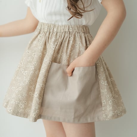 Dragee skirt / Gentle bloom-Ash