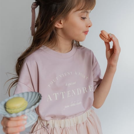 Tulle ribbon skirt / powder pink