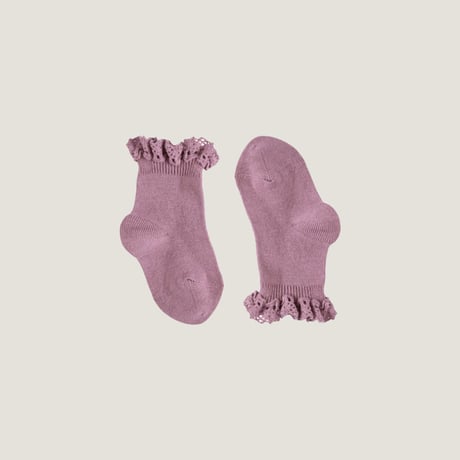 condor / Short socks with lace edging cuff 2409-4