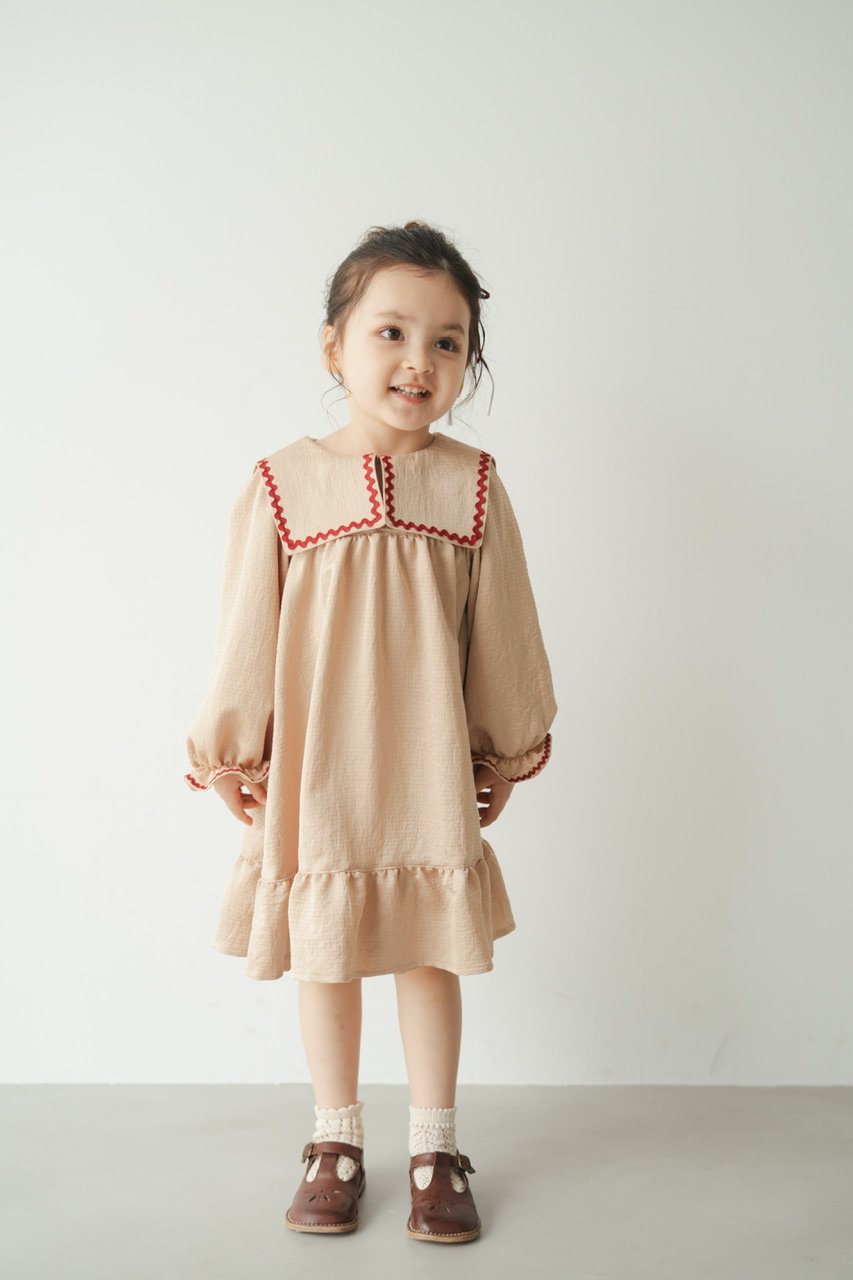 Long sailor dress / Soft camel | june -little c