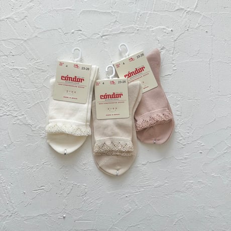 condor / Short socks with openwork cuff 2362-4