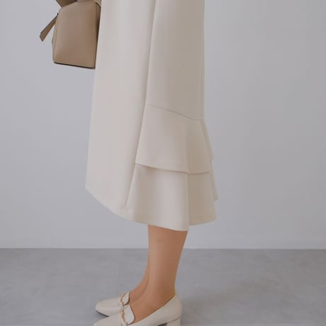 ladies Ceremony double flare dress / cream
