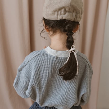 kids Waffle sweat / blue milk