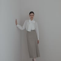 ladies Grace straight skirt / grey tweed