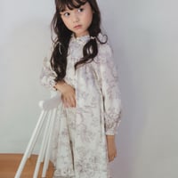 Winter sailor dress / toile de jouy - ivory