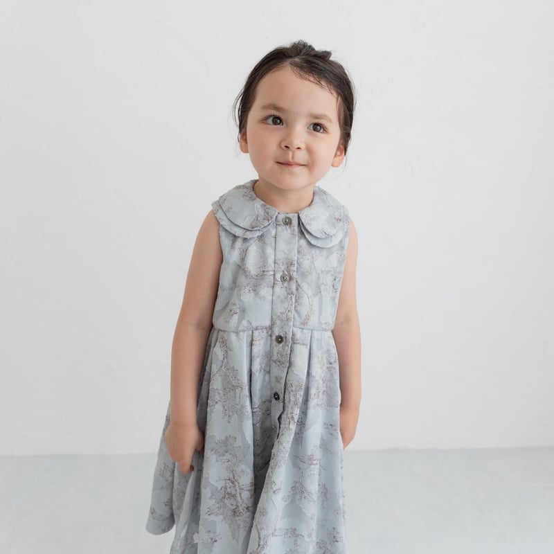 lala 子供　フォーマル　165cm Lala dress / toile de jouy - blue | june -littl