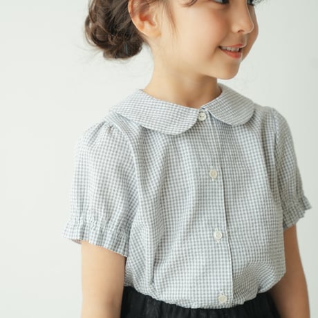 Coco blouse / Grey gingham