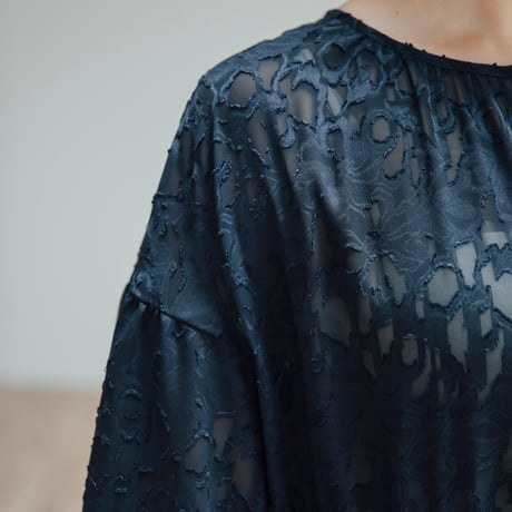 ladies Docking dress / navy flower