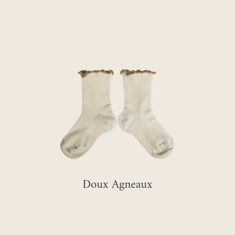 Collegien / Ambre - Lettuce Trim Pointelle Merino Wool Socks
