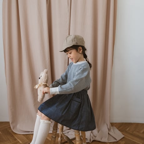 kids Waffle sweat / blue milk