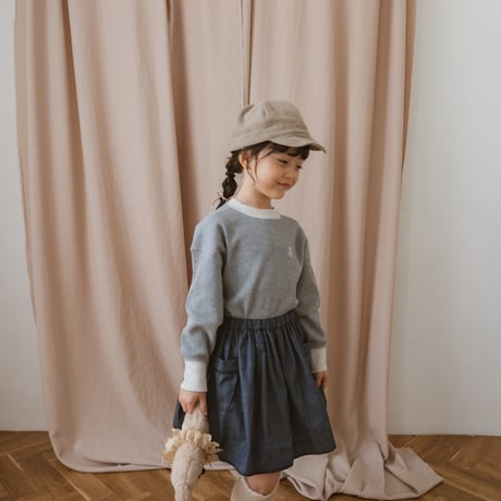 kids Waffle sweat / blue milk