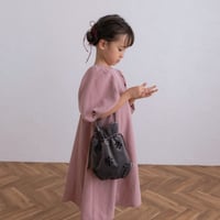 kids Puff sleeve dress / baked pink