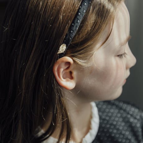 Leaf head band / black