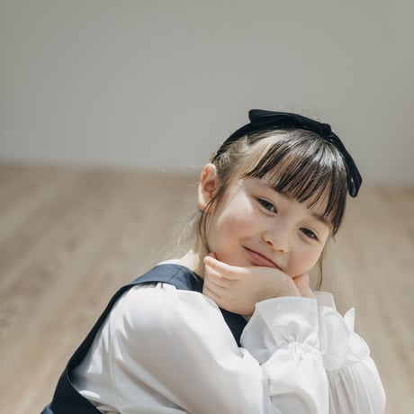 Ribbon head band / black