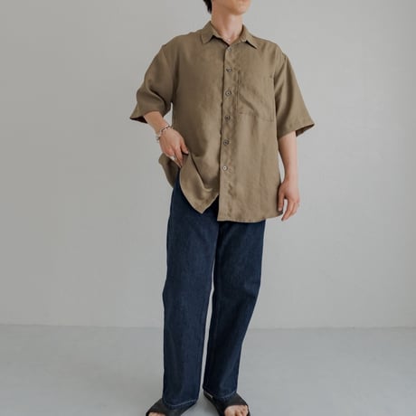 Mens Summer shirt / Sand brown