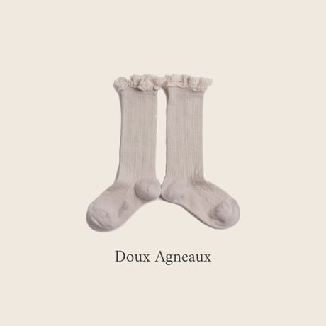 Collegien / Adeline - Pointelle Merino Wool Knee-high Socks with Merino Lace Trim